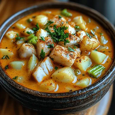 Luscious Creamy Fish Chowder with Potatoes
