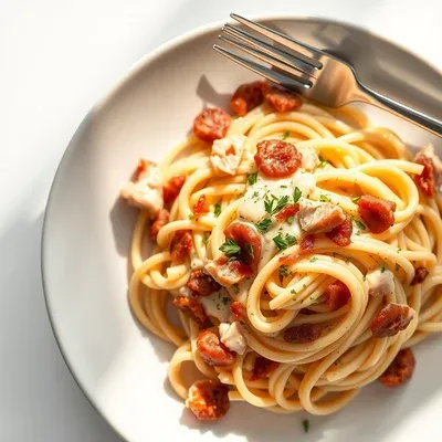 Turkey Bacon Creamy Pasta