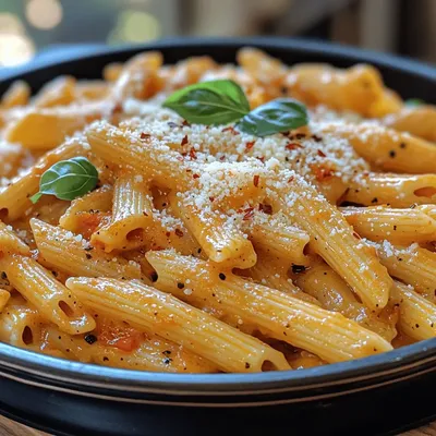 Roasted Red Pepper Penne Pasta Recipe