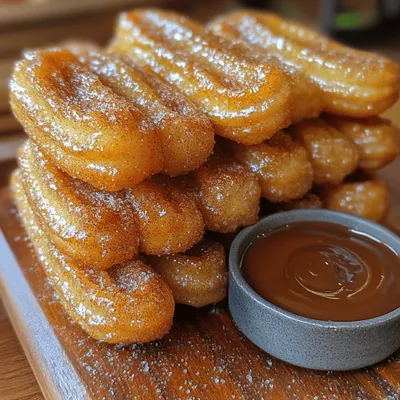 Deliciously Golden Churros with Rich Chocolate Sauce