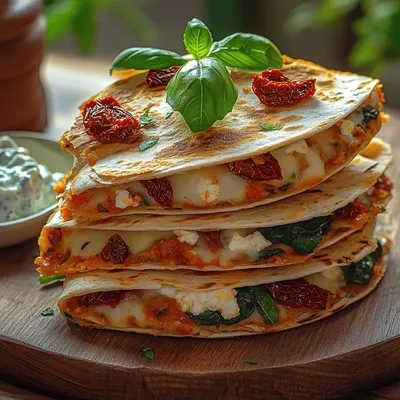 Mediterranean Quesadillas Delight: A Fusion of Flavor and Simplicity
