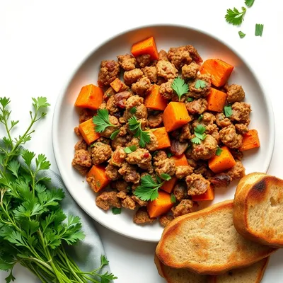 Sweet & Savory Ground Turkey and Sweet Potato Skillet