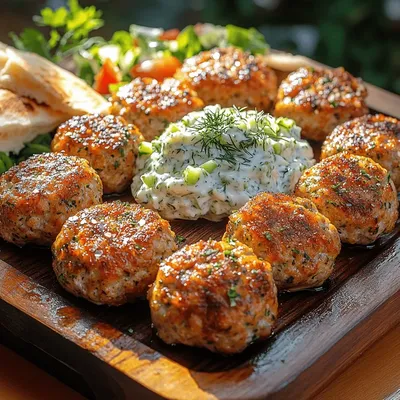 Mediterranean Bliss: Greek Turkey Meatballs with Tzatziki