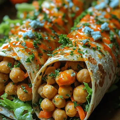 Crunchy Buffalo Chickpea Wraps Recipe
