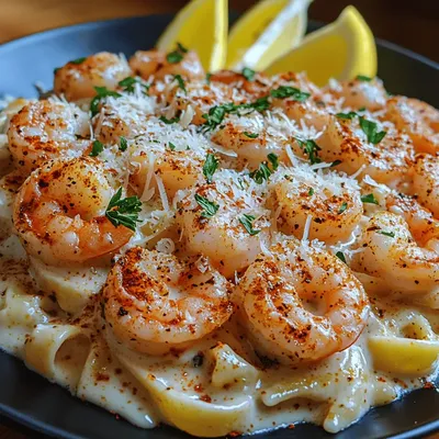 Zesty Cajun Shrimp Alfredo Pasta: A Flavorful Fusion of Spices and Cream