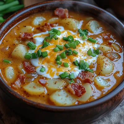 Cozy Comfort Potato Bacon Bliss: A Creamy Soup Recipe