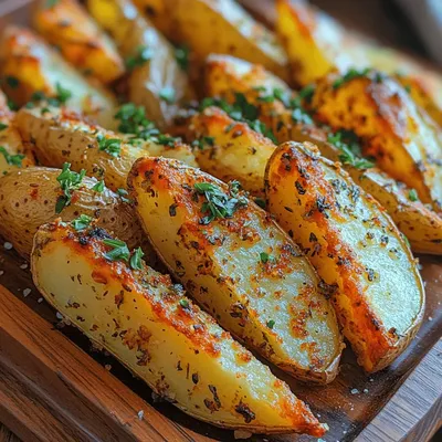 Crispy Garlic Herb Potato Wedges: A Delicious Side Dish Recipe