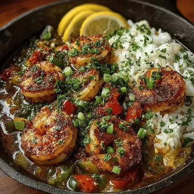 Spicy Cajun Delight: One-Pan Shrimp & Rice Skillet