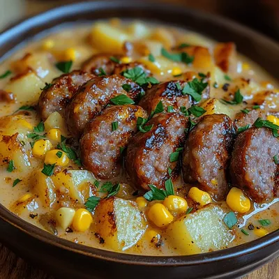 Creamy Potato & Sausage Chowder: A Warm Embrace of Comfort Food