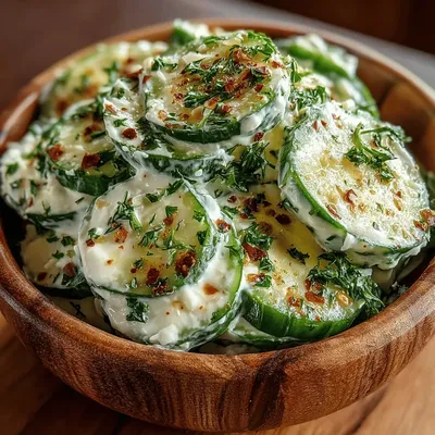 Refreshing Creamy Cucumber Dill Salad