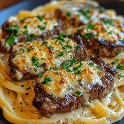 Steak Gorgonzola Alfredo Delight: A Culinary Indulgence
