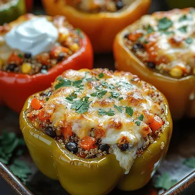 Cheesy Stuffed Bell Peppers Recipe
