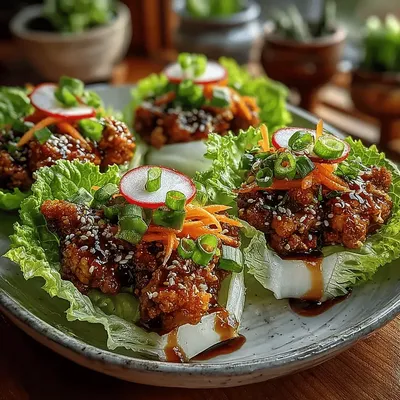 Mini Teriyaki Chicken Lettuce Wraps: A Flavorful Delight