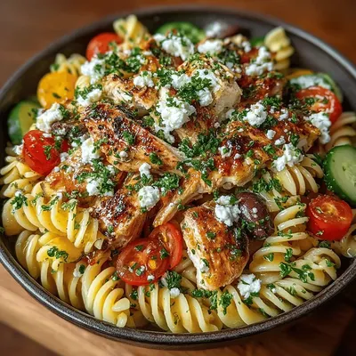 Refreshing Greek Chicken Pasta Salad