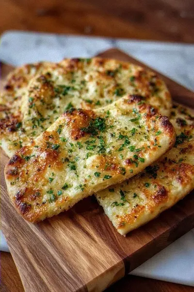 Air Fryer Garlic Flatbread