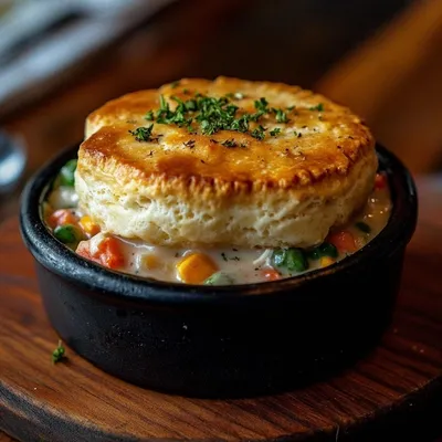 Biscuits and chicken pot pie: A cozy comfort food delight!