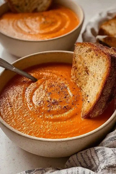 Comforting Vegan Tomato and Cauliflower Bisque
