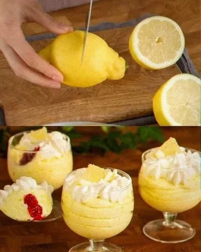 Creamy Lemon Mousse with Raspberry Sauce: A Light and Luscious Dessert