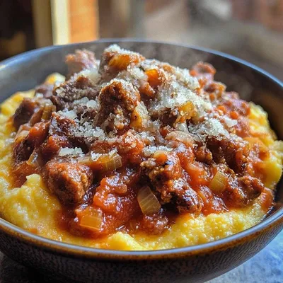 Creamy Sausage Ragu Polenta Bowls in 45 Minutes
