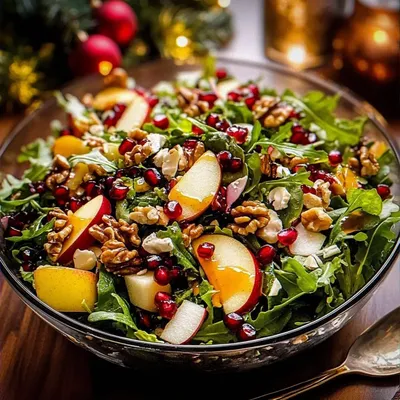Festive Salad with Honey Mustard Dressing for Cheerful Feasts
