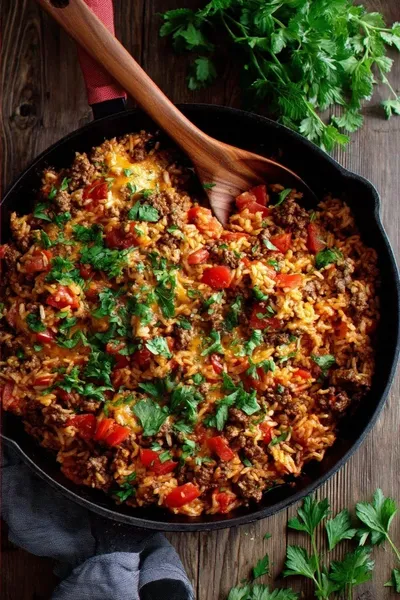 Ground Beef and Rice Skillet Recipe: Quick & Easy Dinner