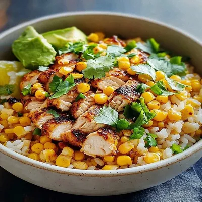 Healthy and Delicious Street Corn Chicken Rice Bowl Recipe