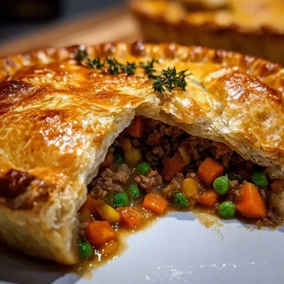 Hearty Beef & Veggie Meat Pie: Irresistibly Flaky & Comforting!
