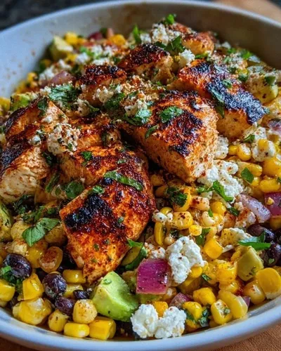 High-Protein Tex-Mex Chicken & Roasted Corn Bowl