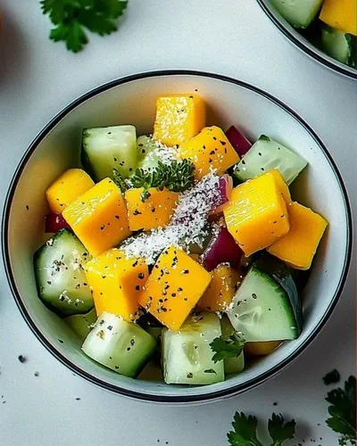 Mango Cucumber Delight: A Refreshing Summer Salad!