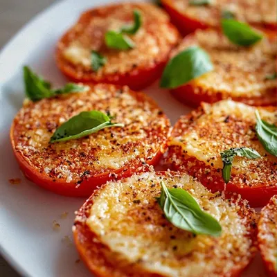 Parmesan Crusted Tomato Slices Recipe