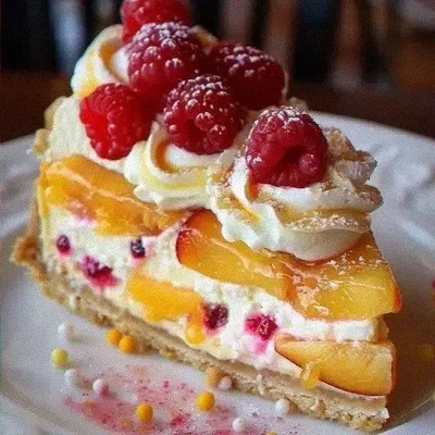 Peach Raspberry Cheesecake Delight | Summer Recipe