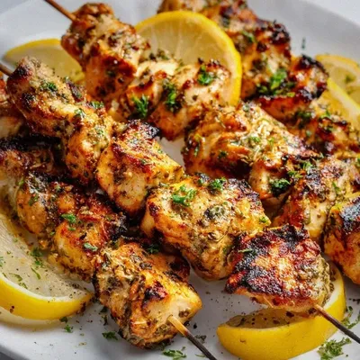 PERFECT LEMON PEPPER CHICKEN SKEWERS
