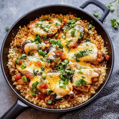 Salsa Chicken and Cauliflower Rice Skillet for Easy Weeknight Wins