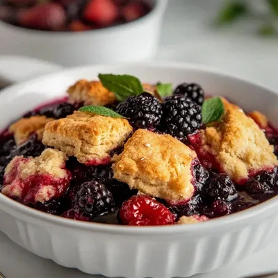 Slow Cooker Berry Cobbler: Sweet, Juicy Bliss with Biscuit Topping!
