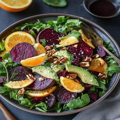 Vibrant Roasted Beet Avocado Citrus Salad Recipe
