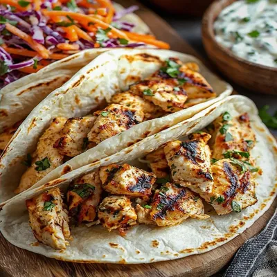 Easy Sheet Pan Chicken Pitas with Herby Ranch Slaw Delight