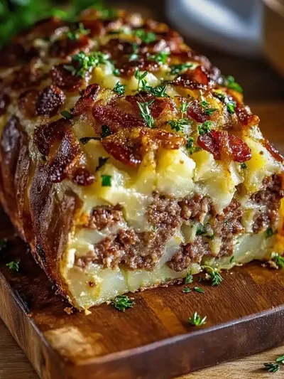 Bacon and Sausage-Stuffed Potato Loaf: Your New Comfort Favorite