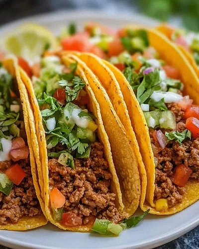 ground beef taco recipes with Creamy Mozzarella