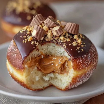 Chocolate Peanut Butter Cup Stuffed Donuts: Delight Today!