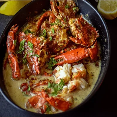 Creamy Butter Garlic Crab