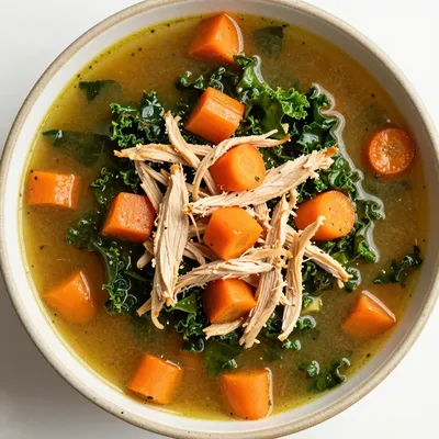 batch cook friendly onepot chicken carrot and kale soup for families