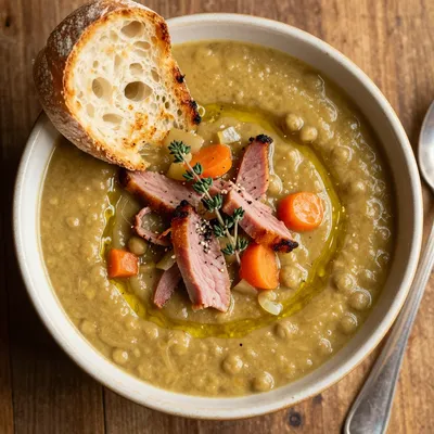 Budget-Friendly Split Pea Soup with Ham in the Slow Cooker