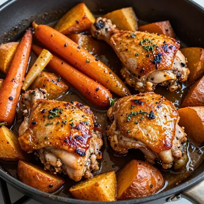 budgetfriendly onepot chicken and root vegetable bake