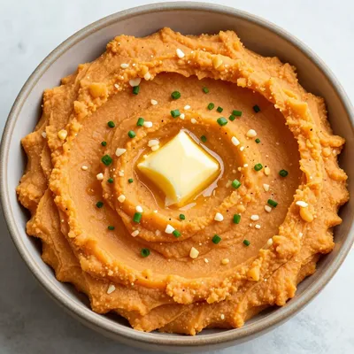 creamy garlic mashed sweet potatoes for comforting family dinners