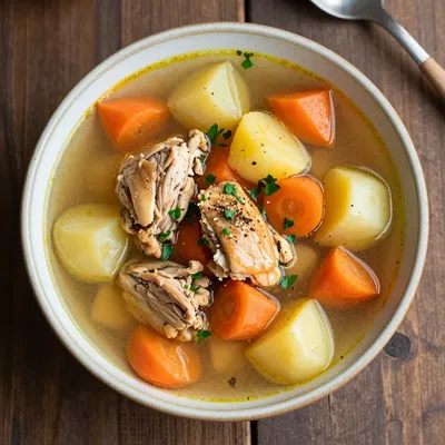 easy slow cooker chicken and root vegetable soup for comforting family meals