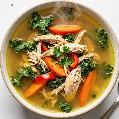 High Protein Veggie Loaded Soup for Reset