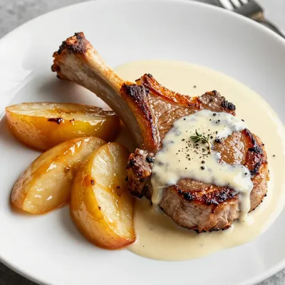 Keto Creamy Pork Chops with Apples for Sweet and Savory