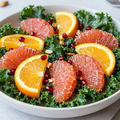 lowcalorie winter citrus salad with oranges grapefruit and kale