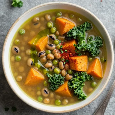 New Year’s Day Black Eyed Pea Soup for Good Luck
