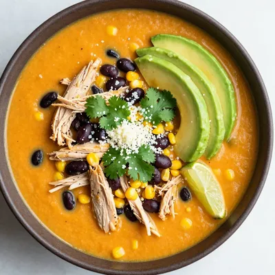 One Pot Creamy Chicken Enchilada Soup for Family Dinners